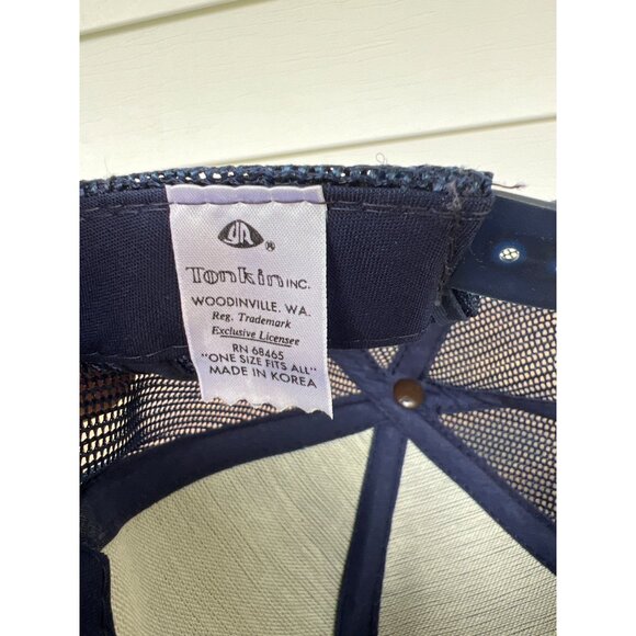 Vintage Kenworth Navy Blue Mesh Trucker Patch Snapback Hat X3 - Picture 4 of 4